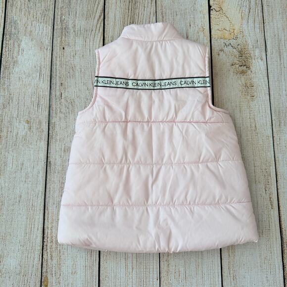 NWOT Girls 4T Calvin Klein Pink Puffer Vest - Picture 2 of 4